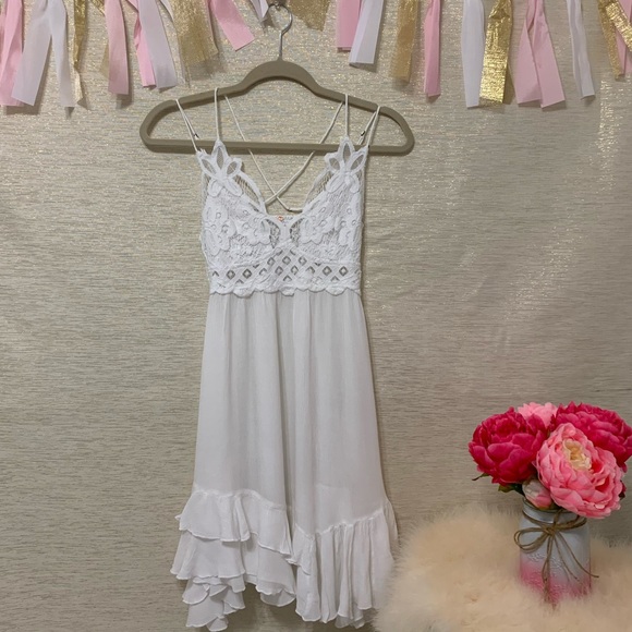 Free People Dresses & Skirts - Free People Adella White Slip Dress